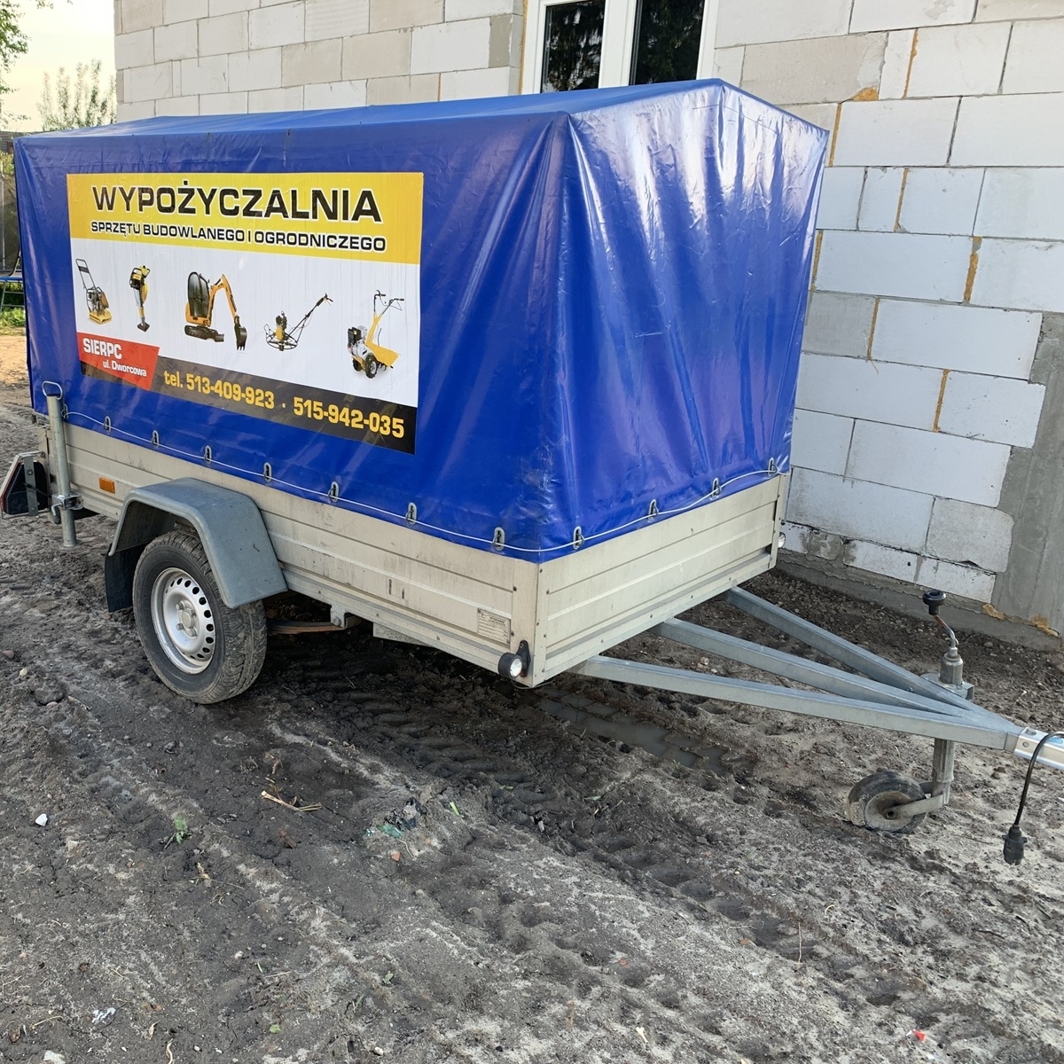 Przyczepka 1-osiowa z plandeką 240 cm – Sierpc