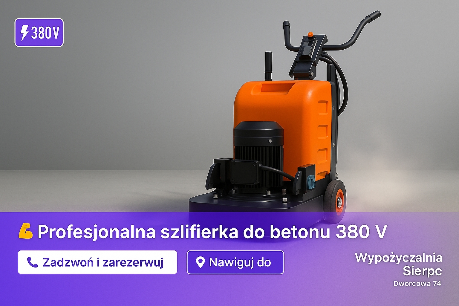 Szlifierka do betonu – wynajem w Sierpcu