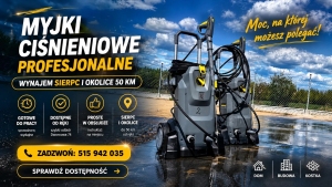 Profesjonalne myjki ciśnieniowe wynajem Sierpc i okolice 50 km
